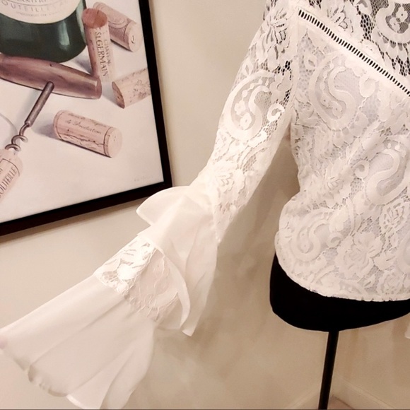 New JACK by BB DAKOTA (Romantic Flounce Sleeve Blouse) - Picture 2 of 3